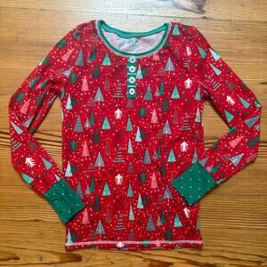 Matilda Jane red Christmas tree long sleeve pajama shirt SIZE 12